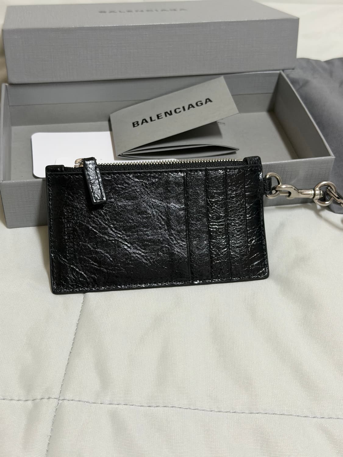 발렌시아가 르 카골 맨 카드 케이스 온 키체인 블랙 상품이미지4