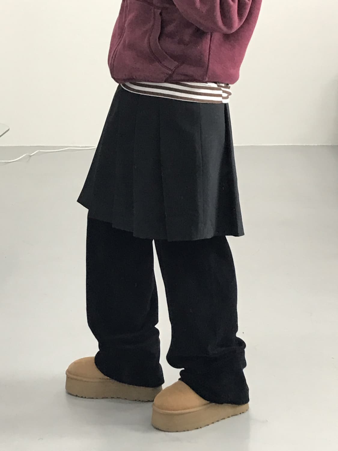 Jpn Black Midi Skirts 상품이미지2