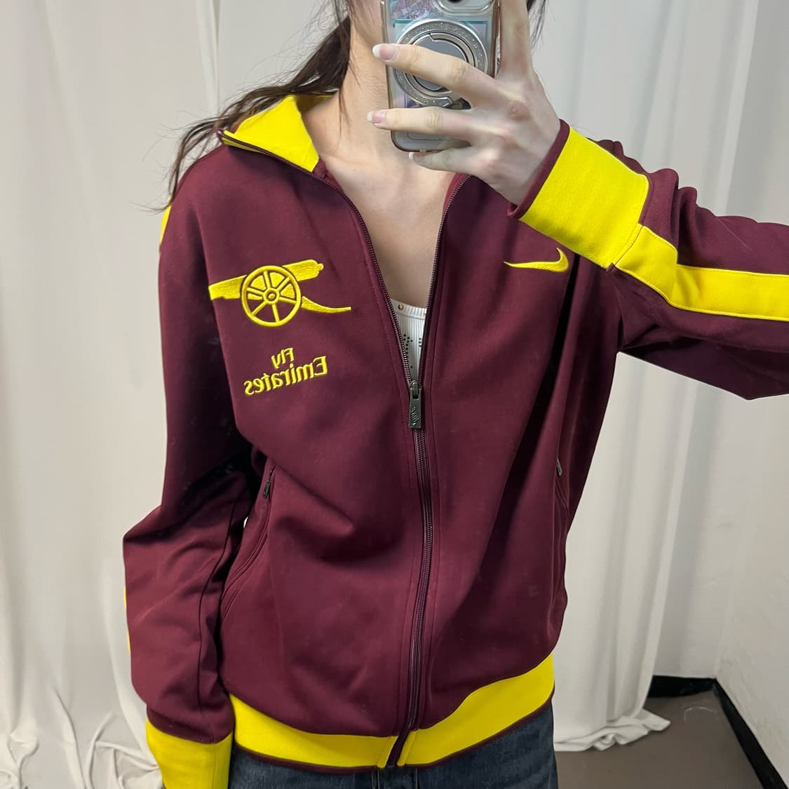 Nike Arsenal burgundy anthem jersey  상품이미지2