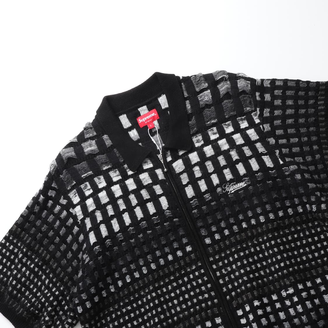 슈프림 Supreme Gradient Grid Zip Up Polo 상품이미지6