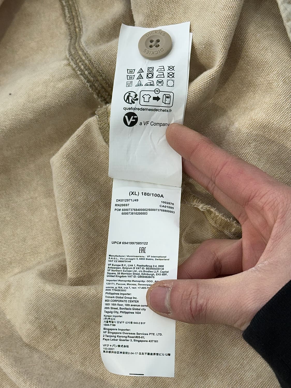 디키즈 워시드 베이지 뉴잉턴 워크 자켓 상품이미지8