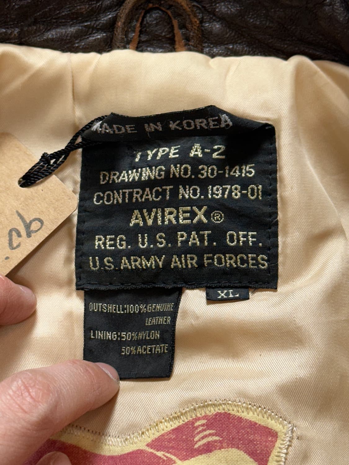 90’s OG 빈티지 아비렉스 A2 레더 자켓 빈티지 레더 봄버 상품이미지8
