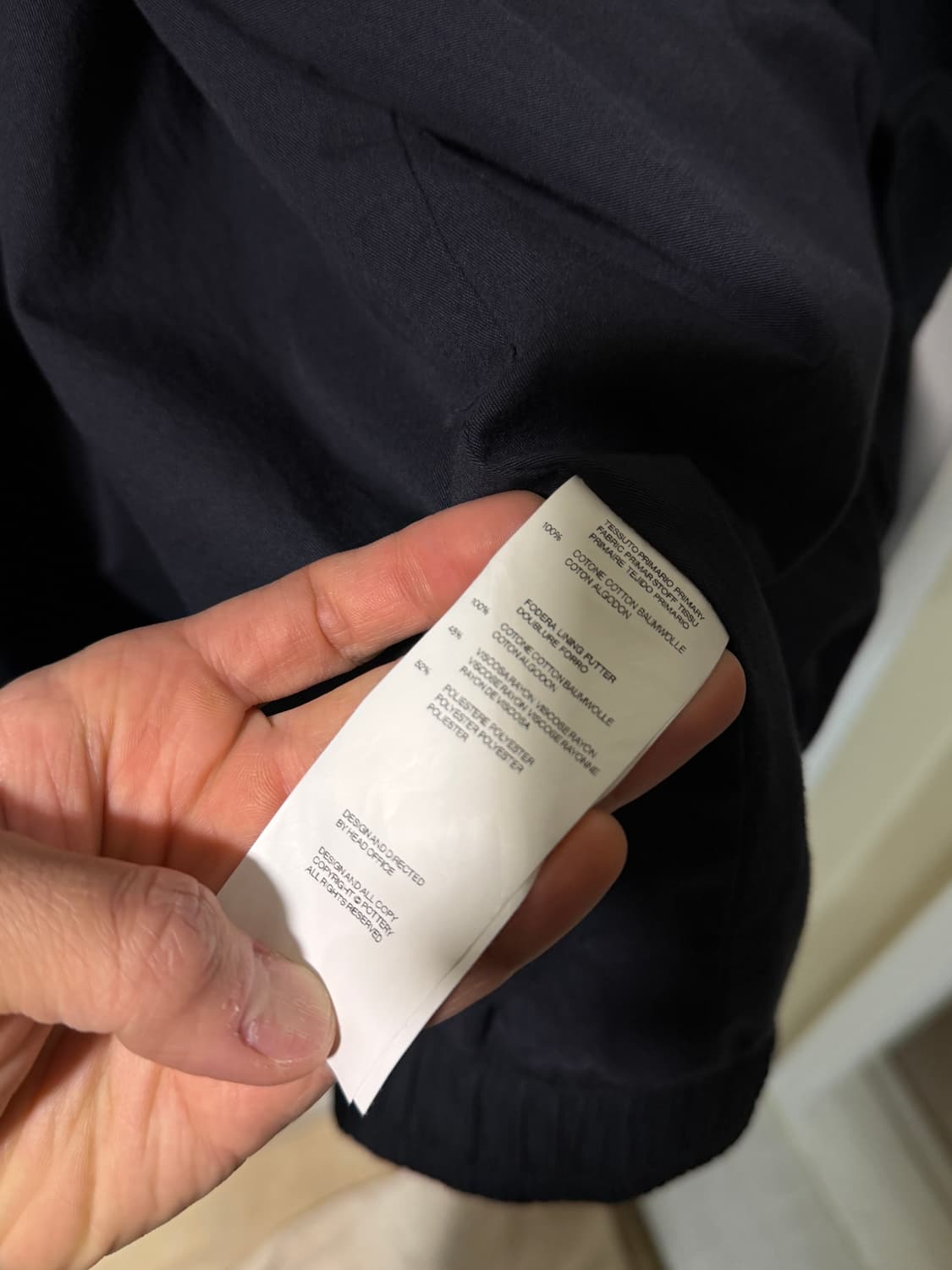 포터리 수피마 코튼 블루종 네이비 2 상품이미지9