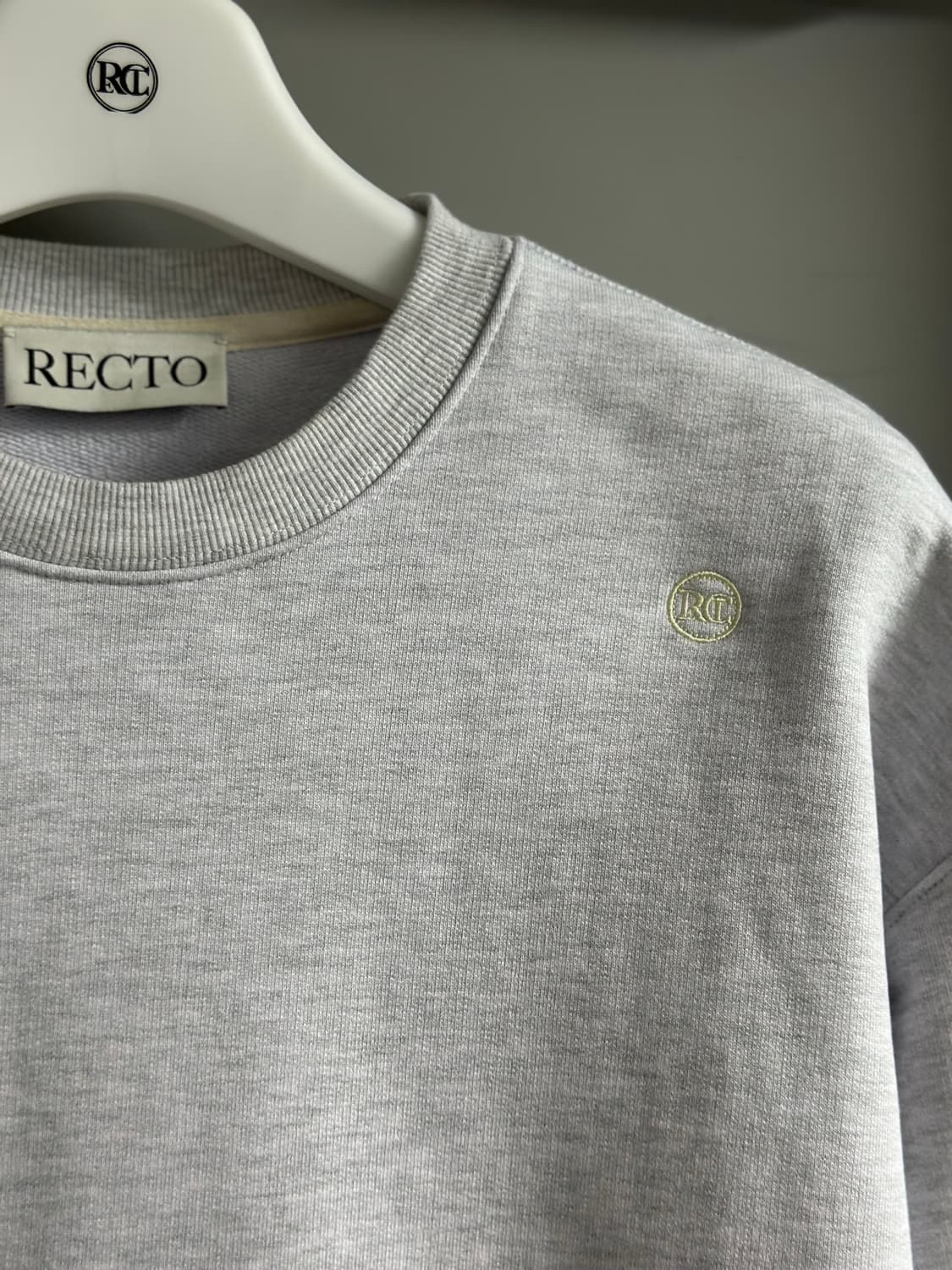 [OS] 렉토 맨즈 크루넥 맨투맨 스웻셔츠 멜란지그레이 상품이미지2