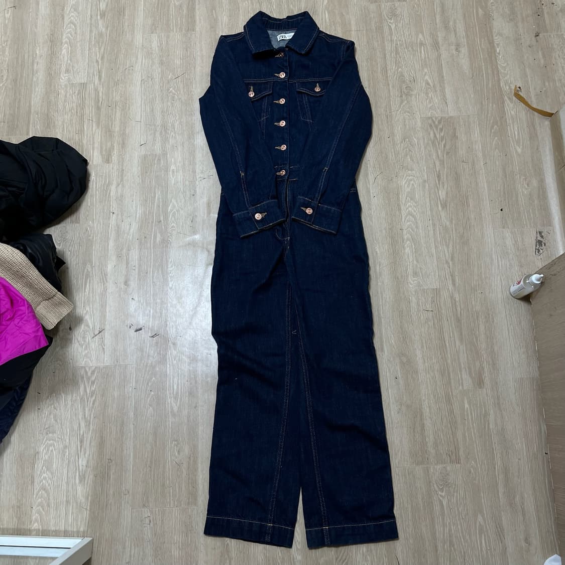 자라 여성 스탠다드 데님 점프수트 XS/85  상품이미지1