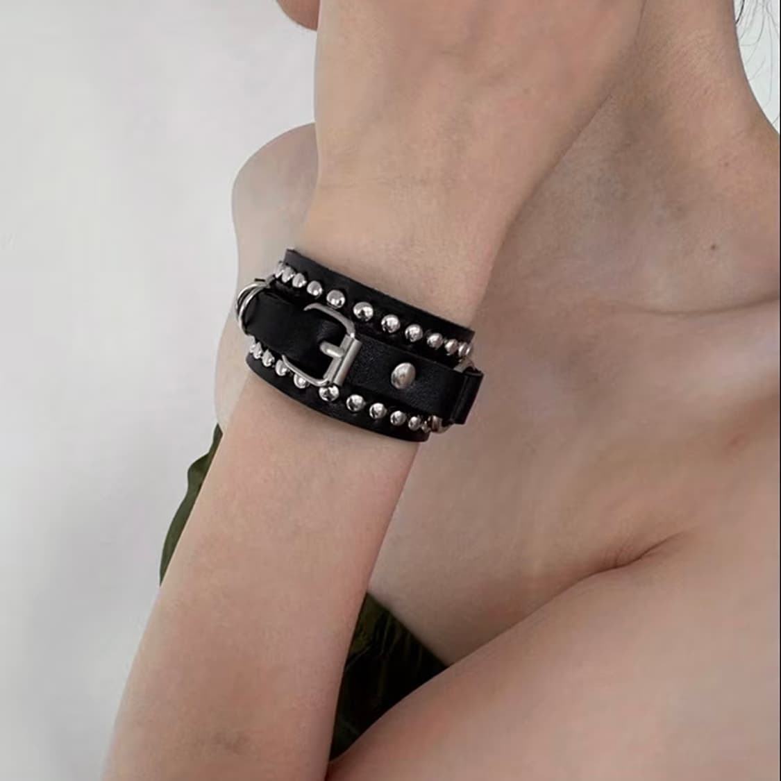 펑크 레더 팔찌 상품이미지6