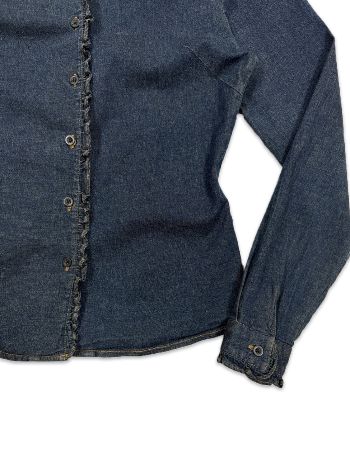 빈티지 데님 프릴 셔츠 상품이미지4