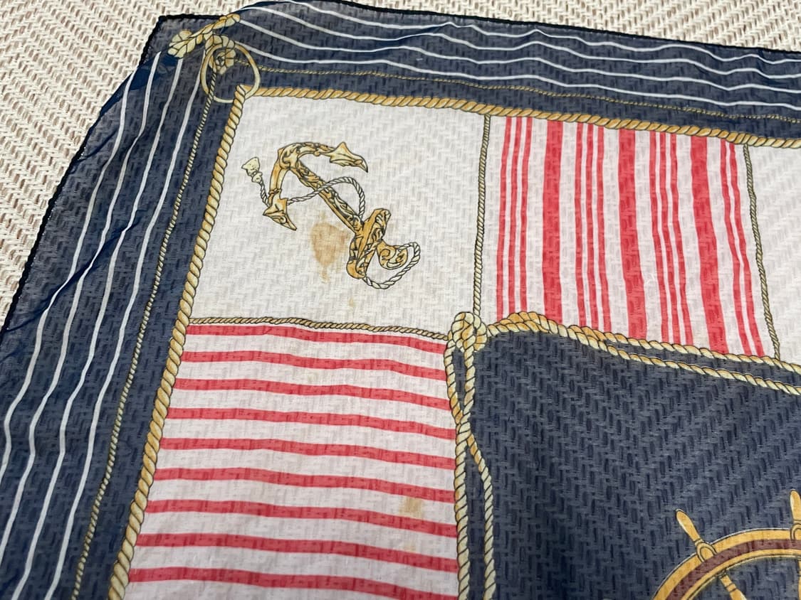 빈티지 마린 내비게이션 패치워크 스카프 J03560 상품이미지2