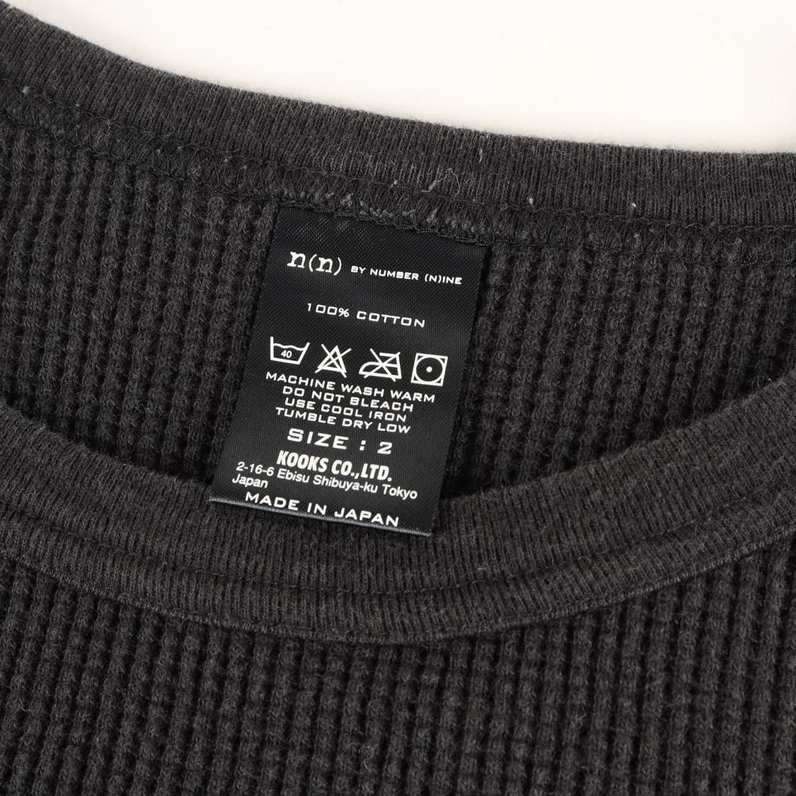 00s 넘버나인 아카이브 써멀 롱슬리브 티셔츠 블랙 상품이미지3