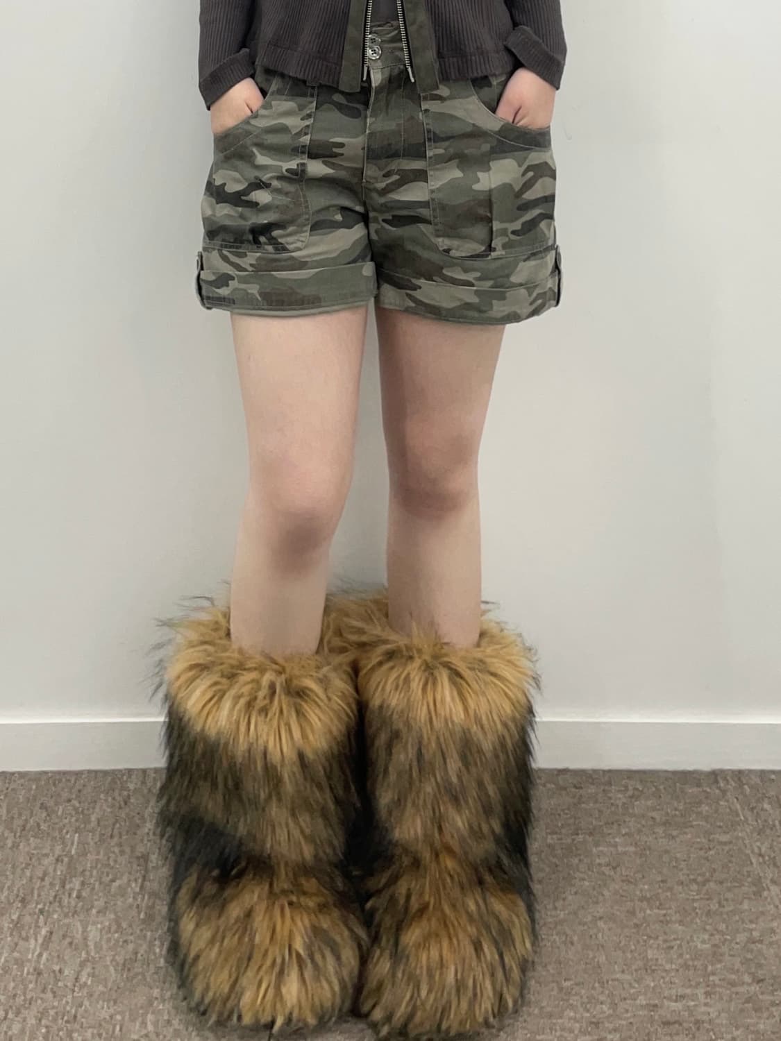 camo Pattern Roll up short pants 상품이미지4