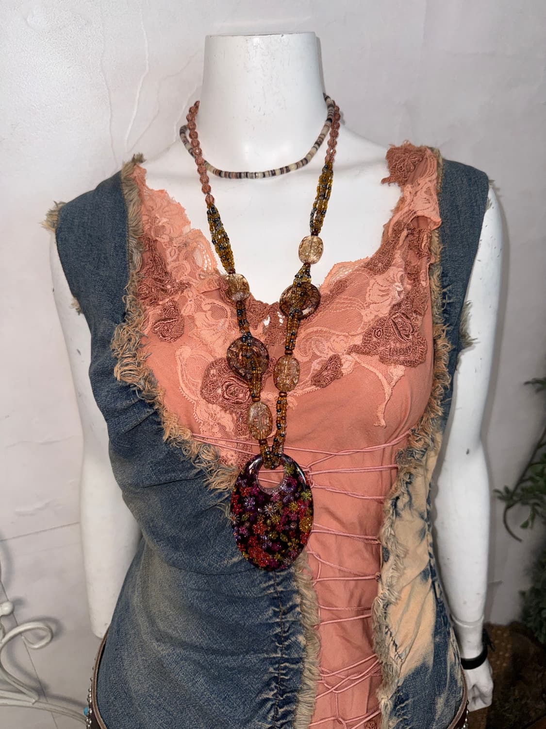 Bohemian flower beads necklace  상품이미지3