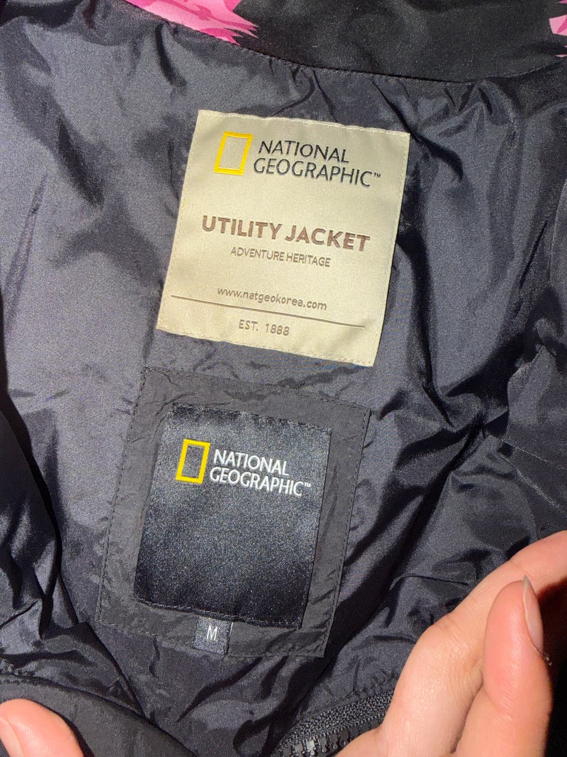 내셔널지오그래픽 유틸리티 블랙 패딩 M 상품이미지2