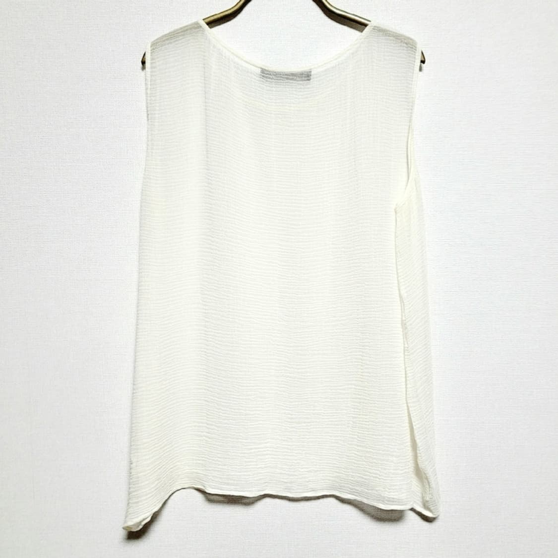 파비아나 필리피 코튼실크 시스루 슬리브리스 블라우스 (5566) 상태최상 상품이미지3