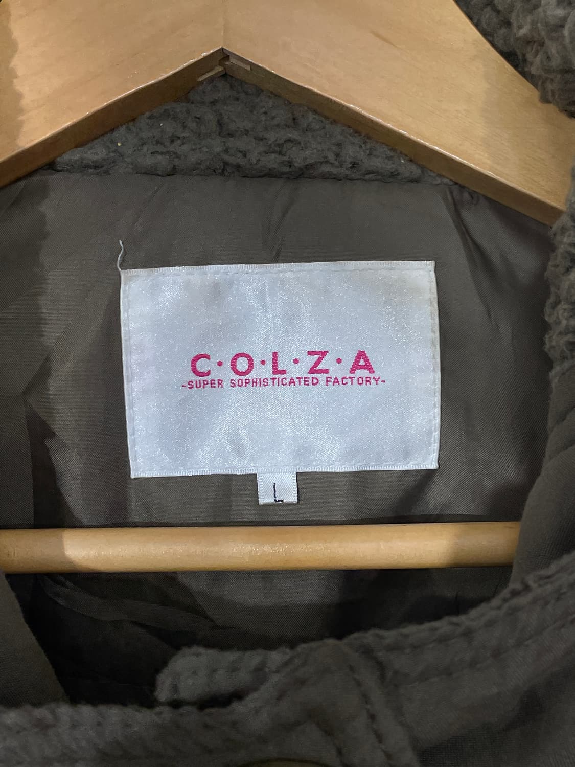 일본빈티지 C0LZA 브라운 카키 경량패딩 밀리터리 셔링 자켓 L 상품이미지8