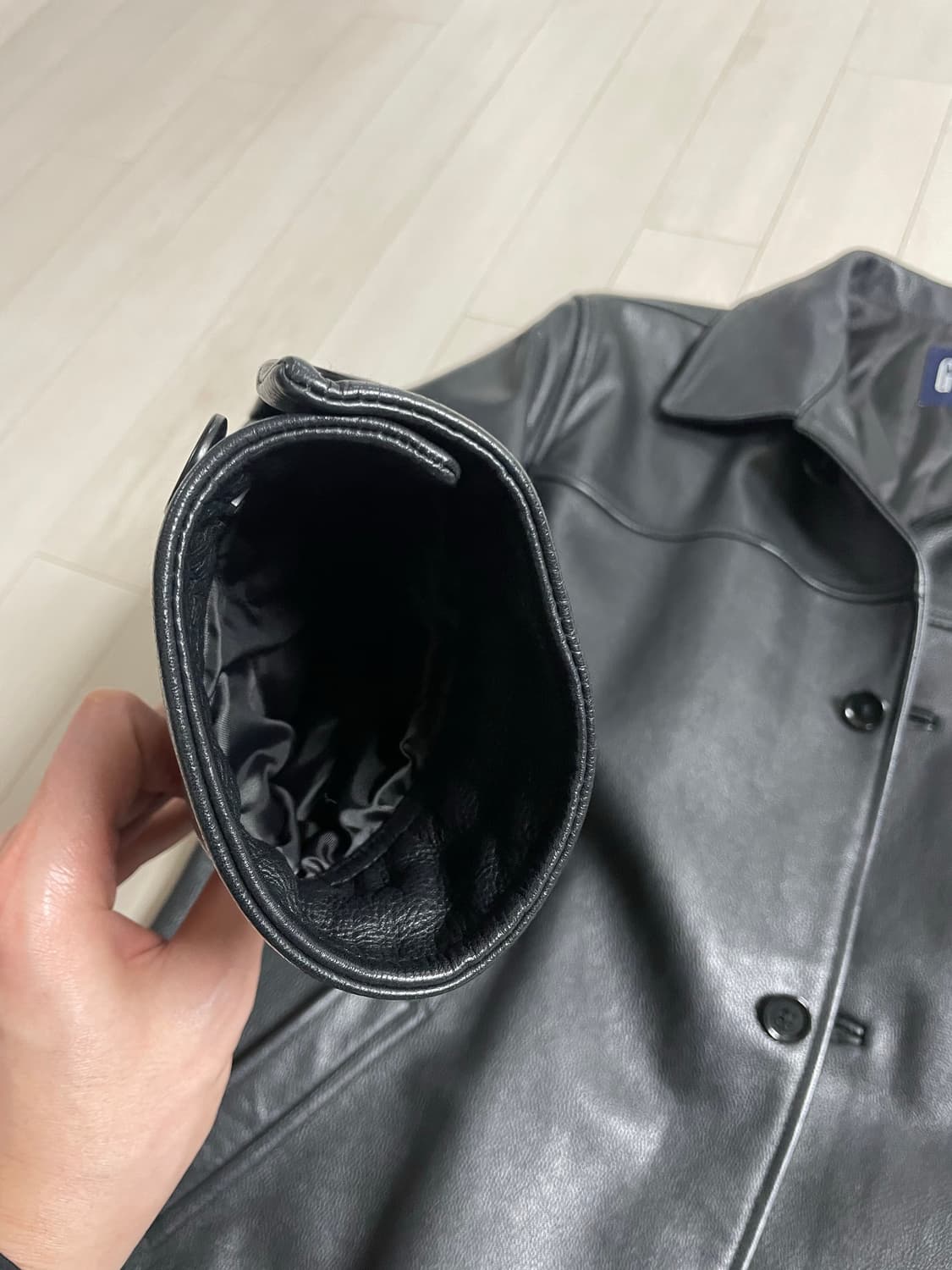 올드 갭 레더 카코트 L 상품이미지4