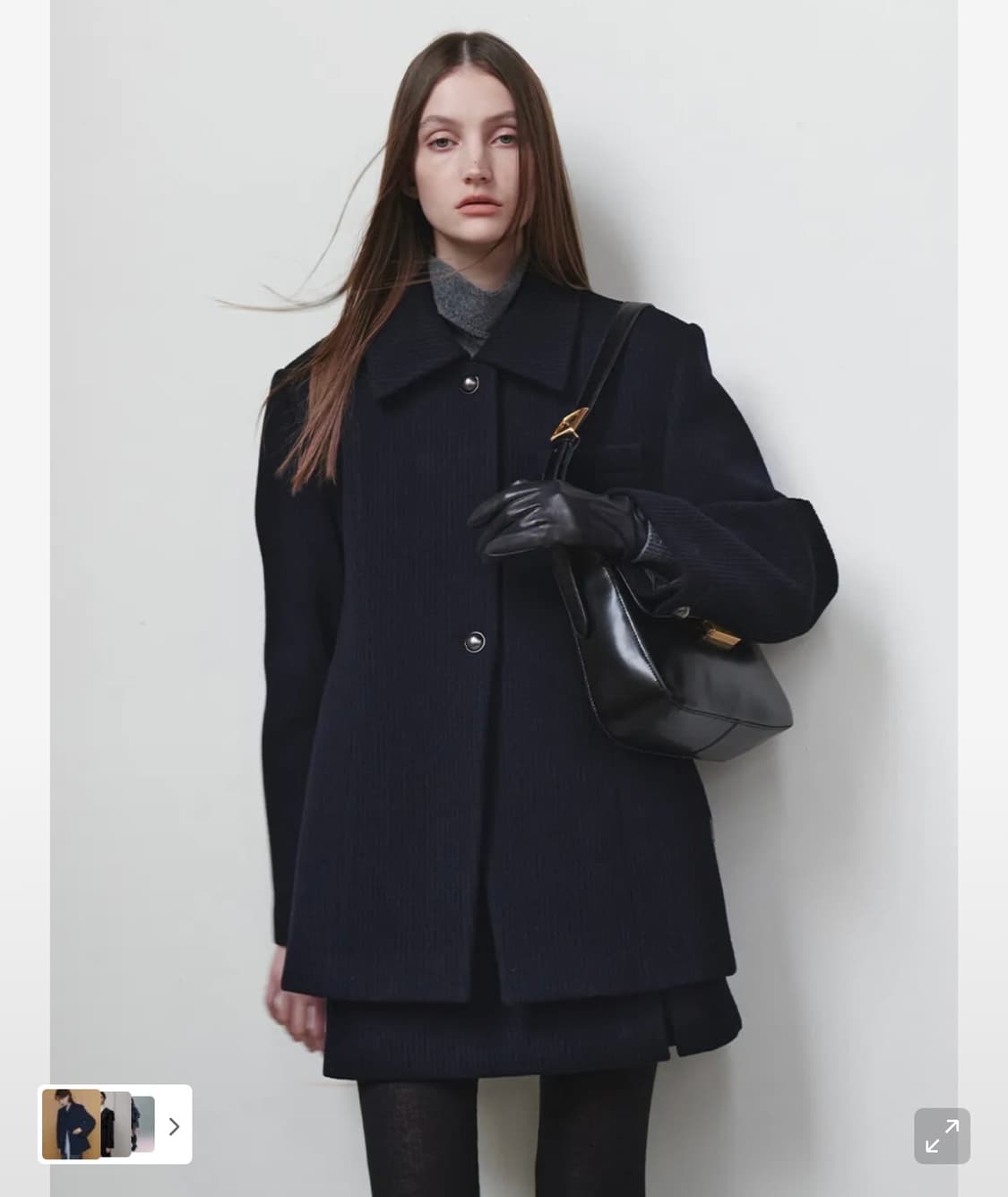 루에브르 울 하프 코트 자켓 상품이미지1