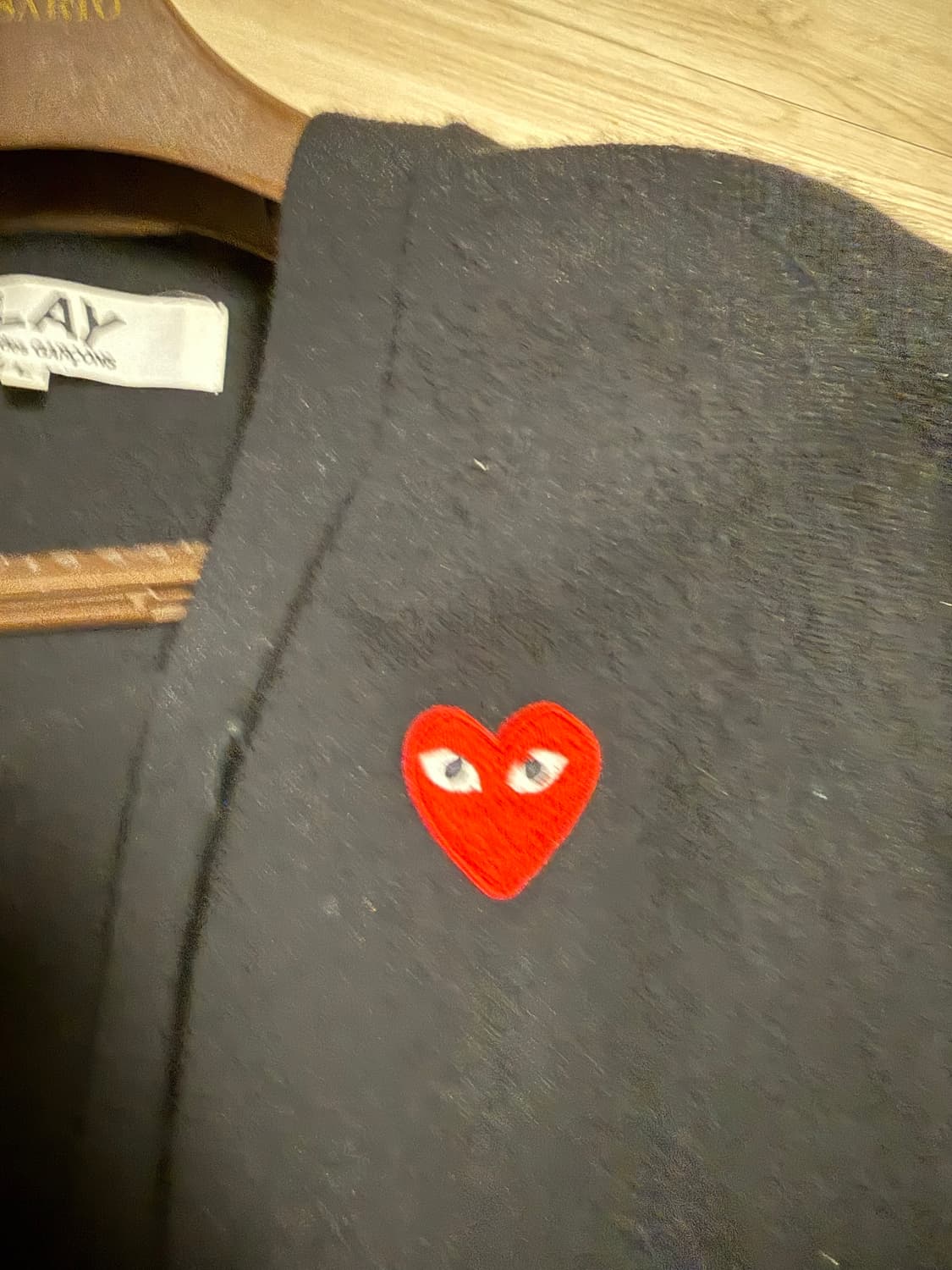 꼼데가르송 PLAY 가디건 블랙 L 상품이미지3