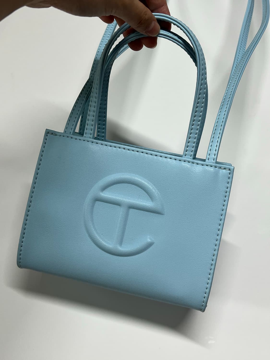 TELFAR 텔파 스몰 쇼핑백 풀 블루 상품이미지1