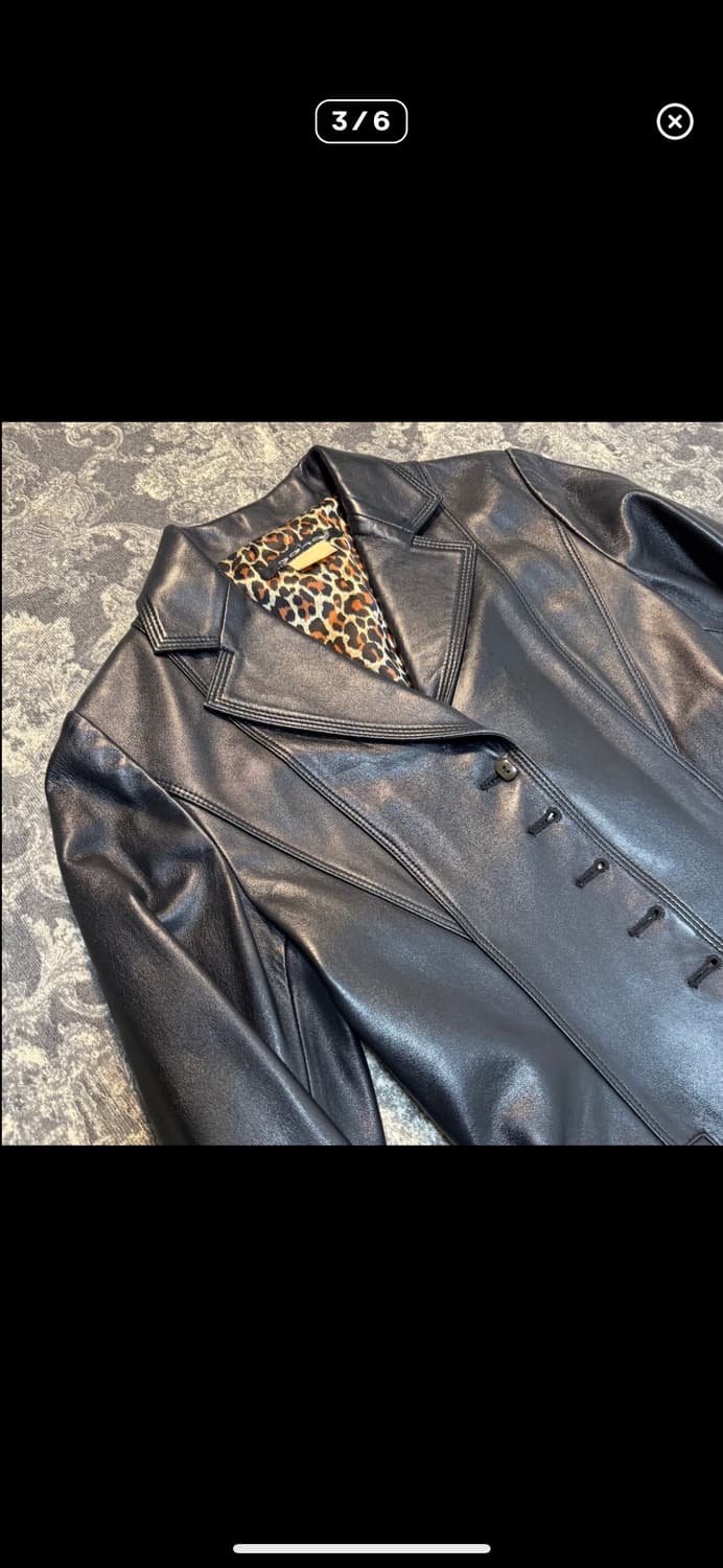 lambskin slim button leather jacket 상품이미지4