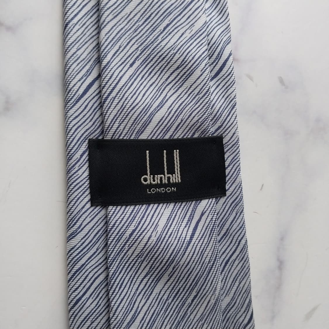 던힐 실크 스트라이프 텍스처 넥타이 7.8cm A+등급 K2027 상품이미지8