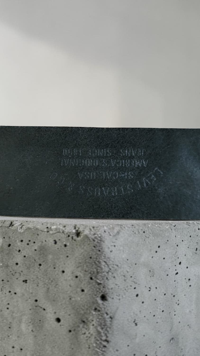 LEVI'S 리바이스 블랙 통가죽 벨트 상품이미지5