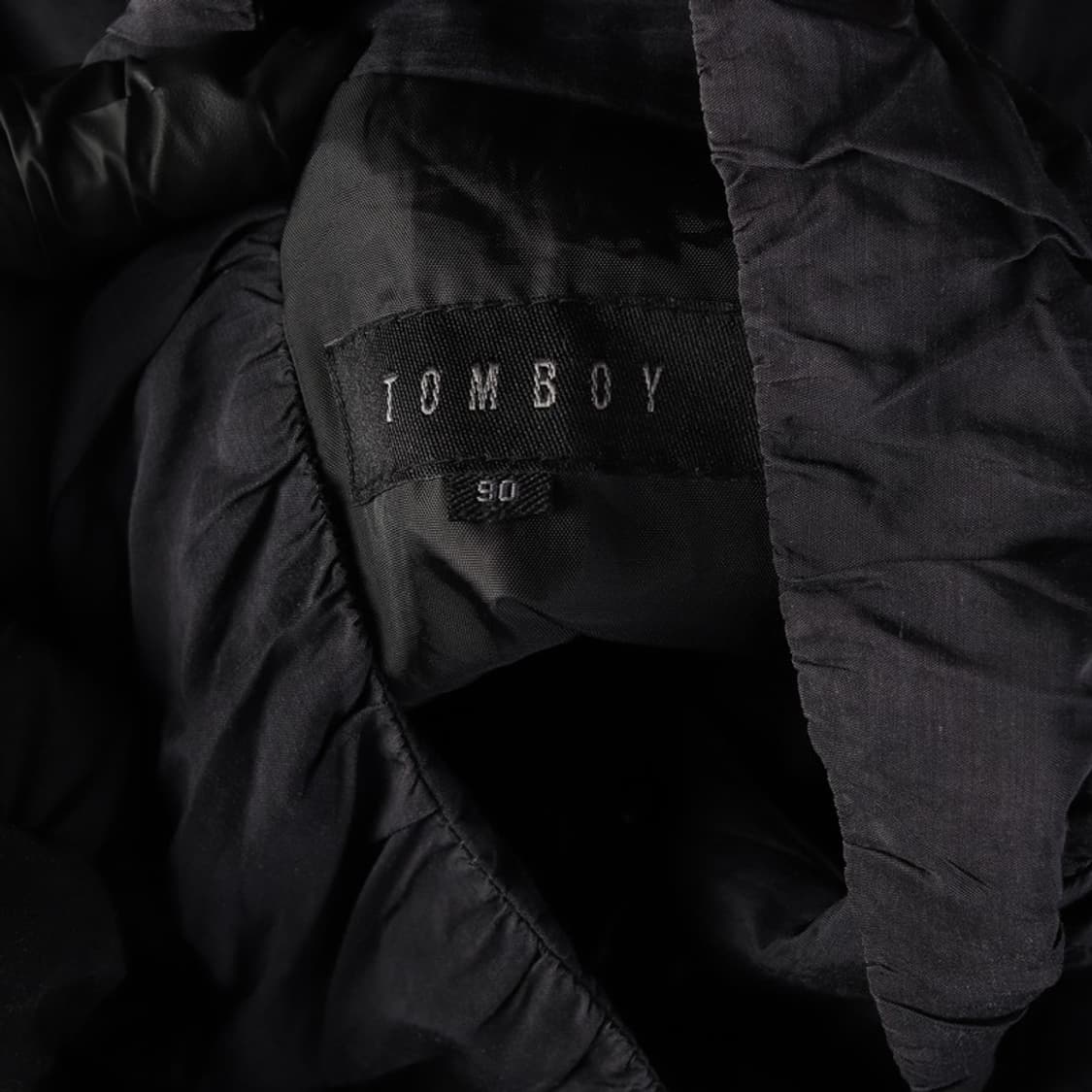 스튜디오 톰보이 셔링 디테일 하이넥 자켓 블랙 90 상품이미지5