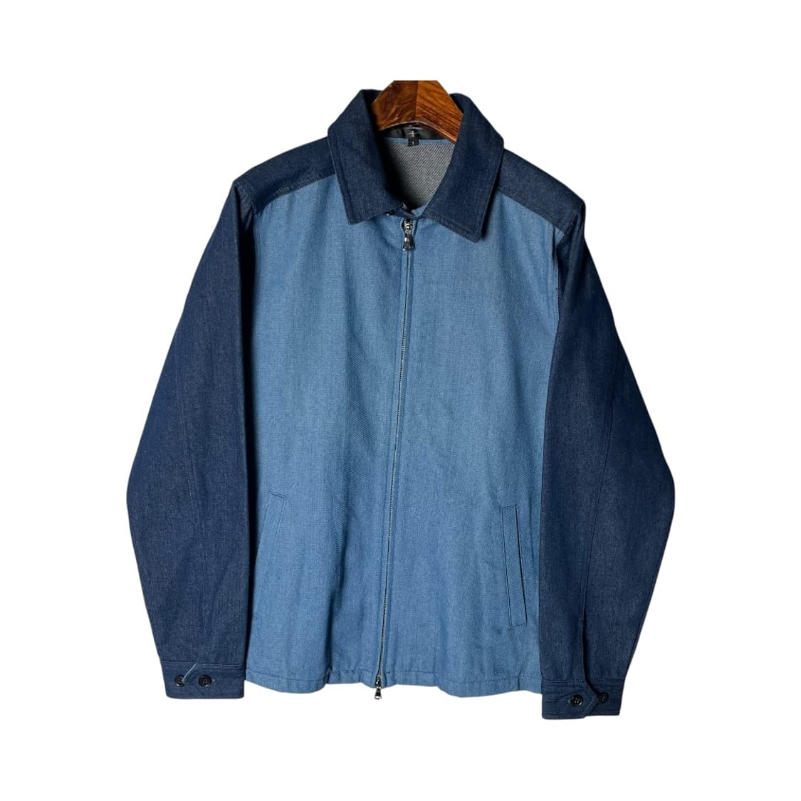 [NO ID] 노 아이디 투톤 데님 집업자켓 상품이미지1