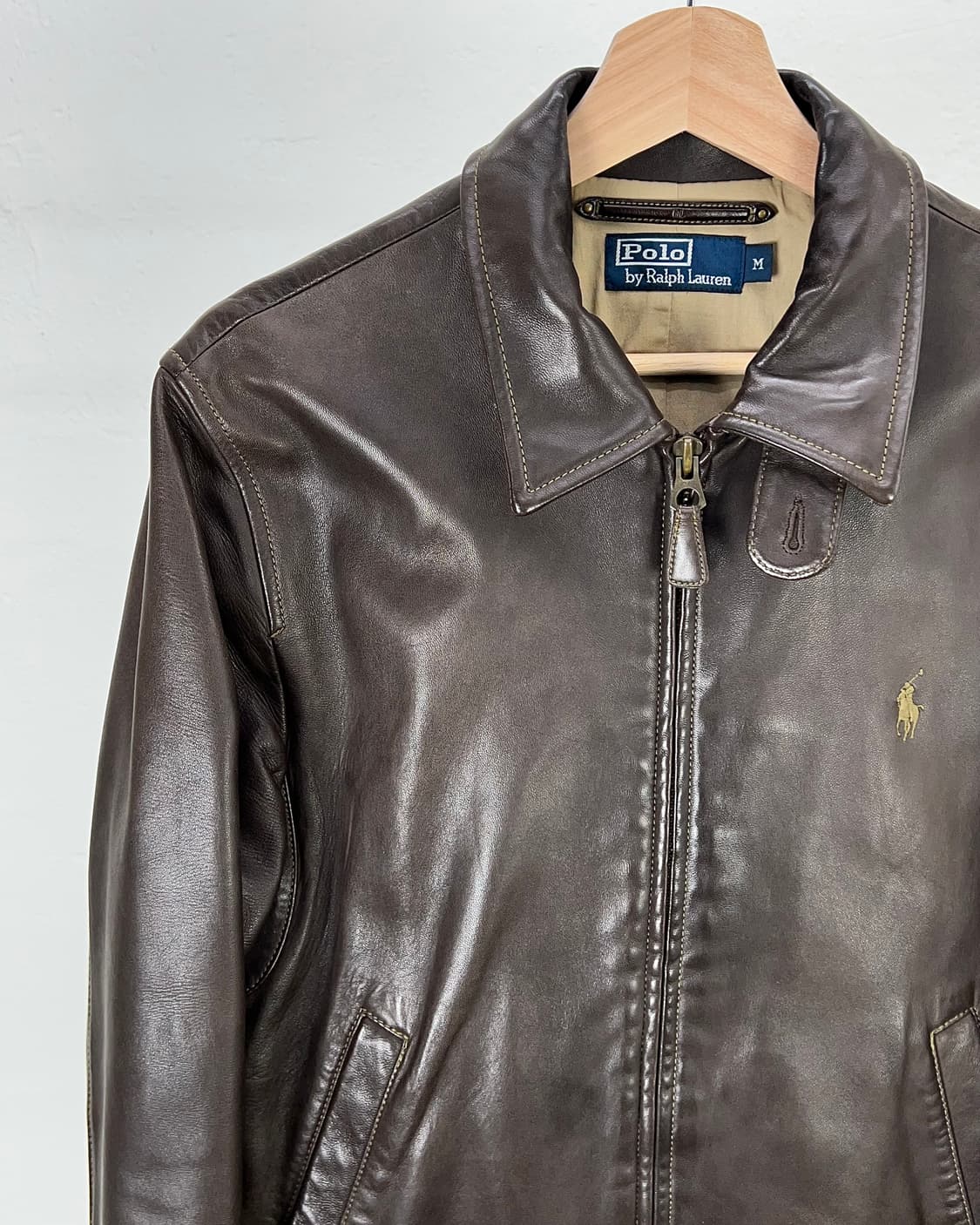 폴로 랄프로렌 브라운 맥스 웰 쉽 레더 블루종 자켓 상품이미지3