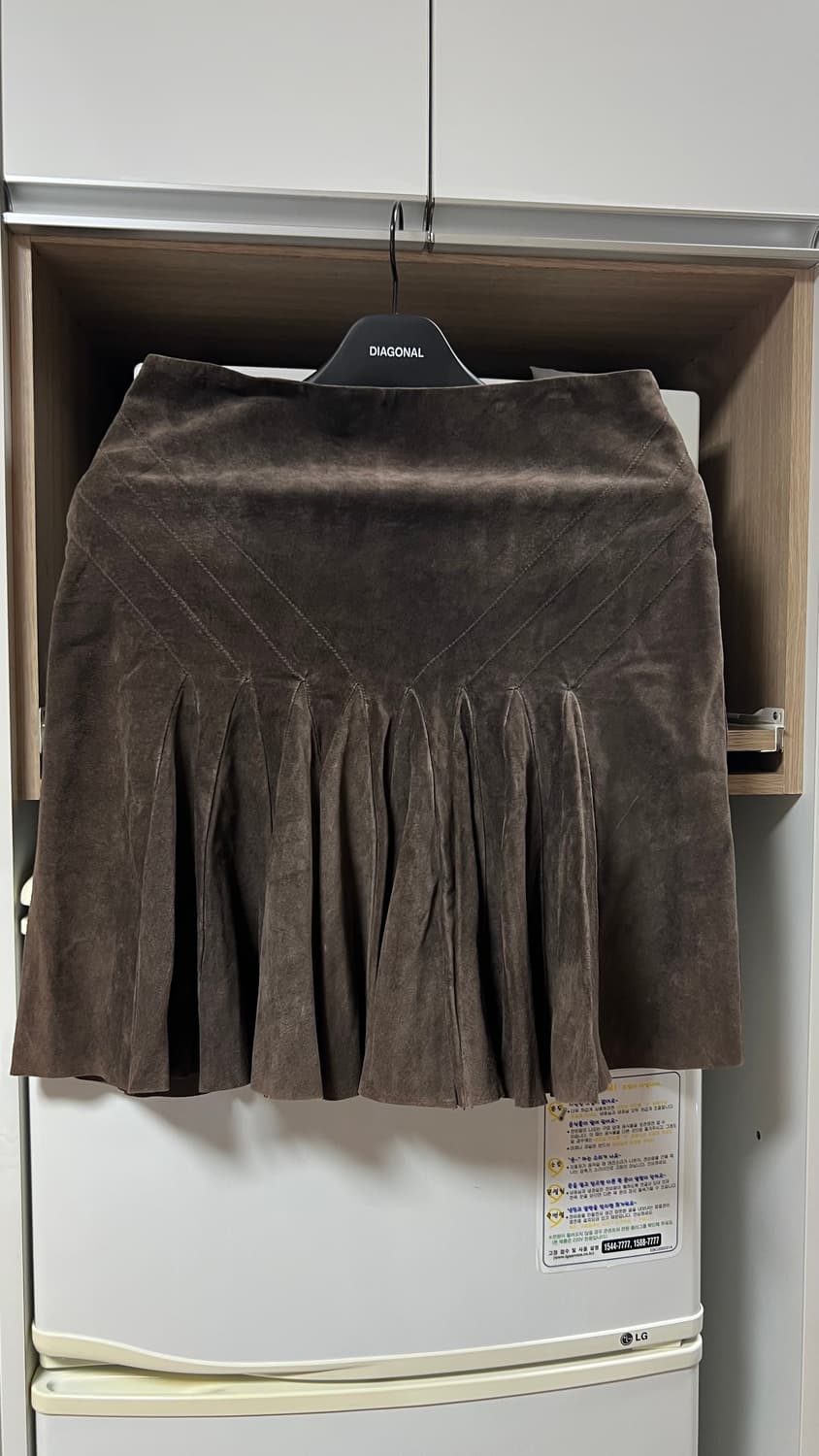 브라운 양가죽 스커트 상품이미지1