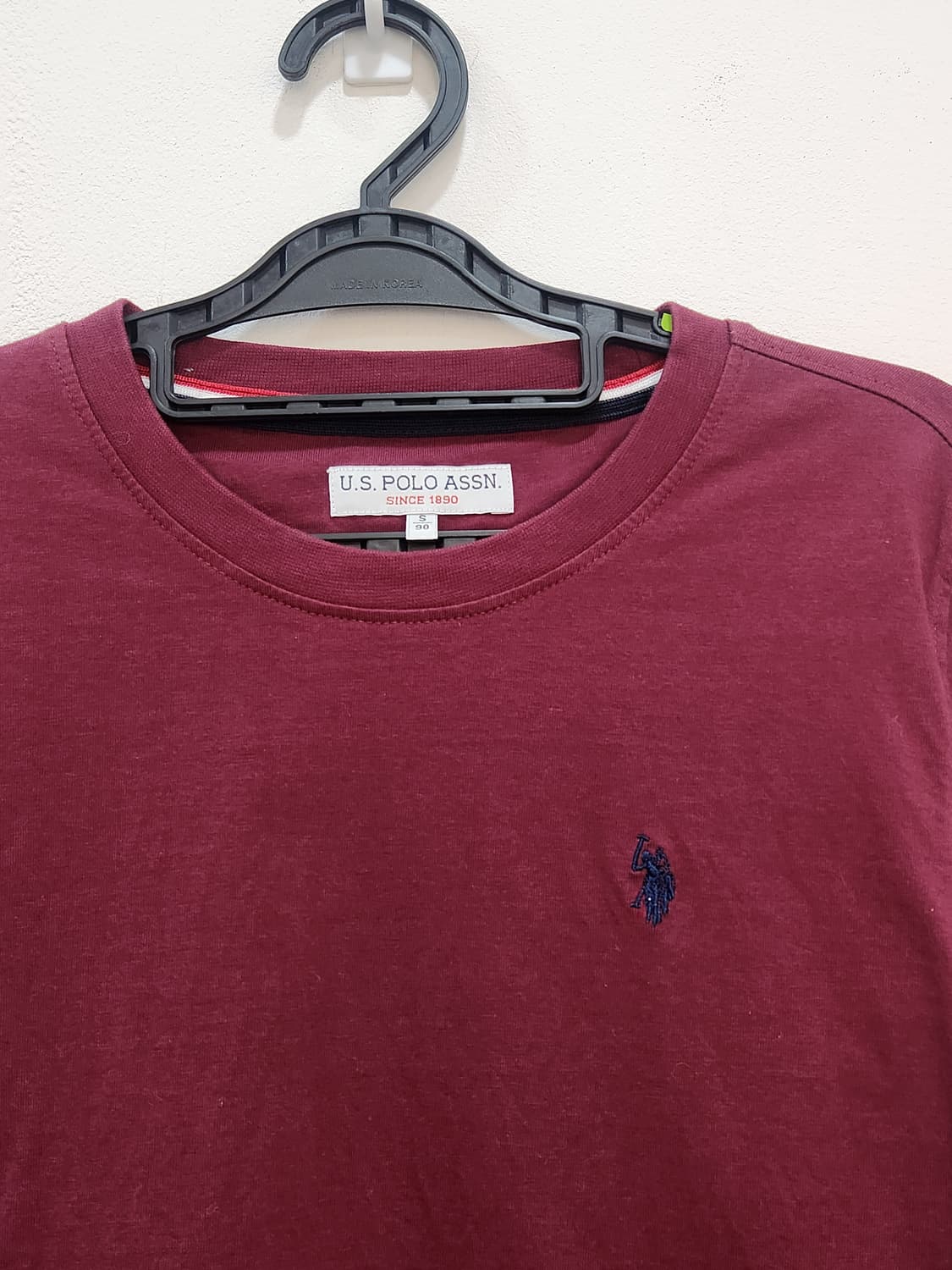 [90] US폴로아센 버건디 긴팔 티셔츠 S 여성 90 상품이미지3