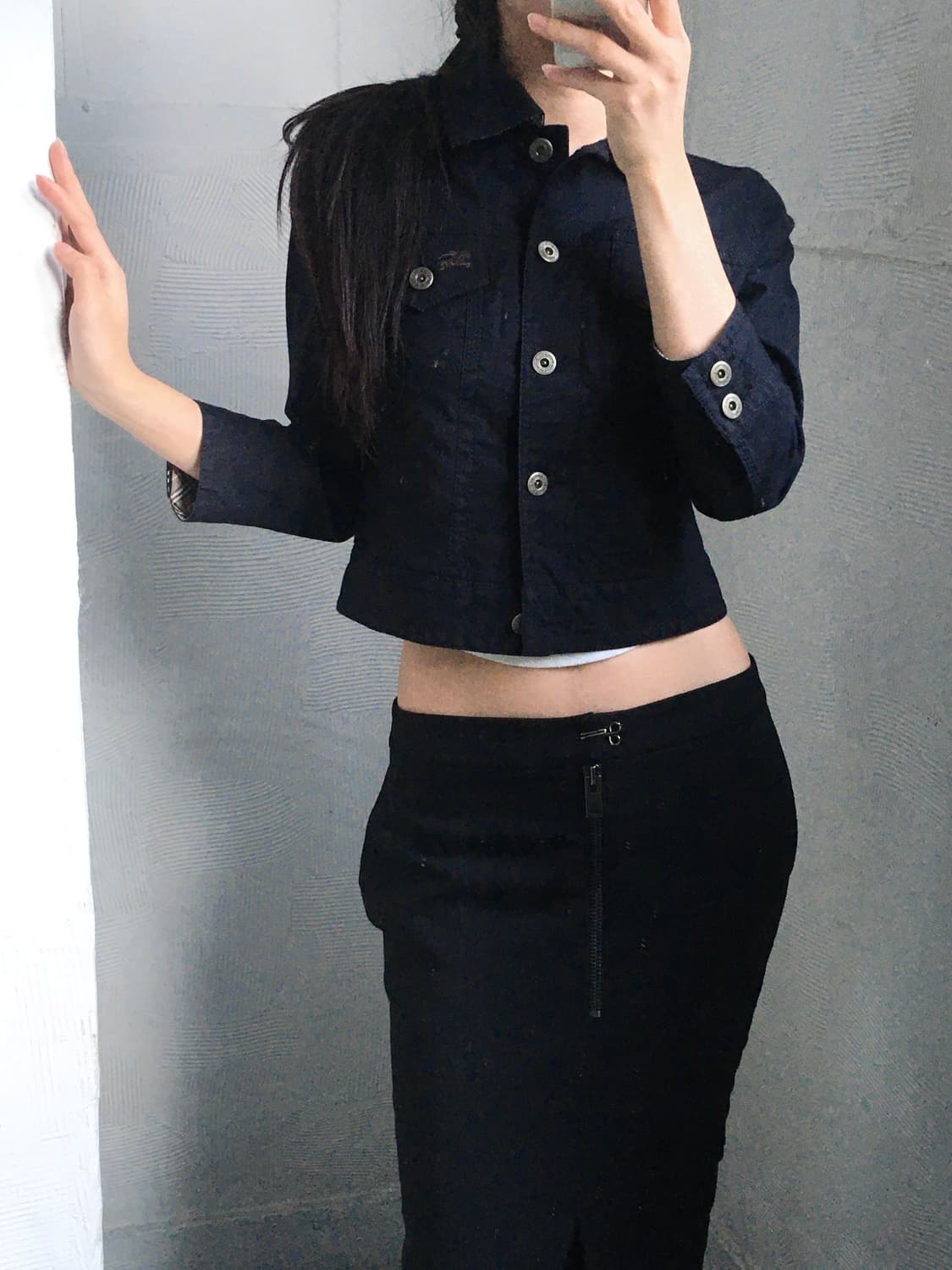 Burberry 버버리 블루라벨 블랙 크롭 코튼 자켓 상품이미지3