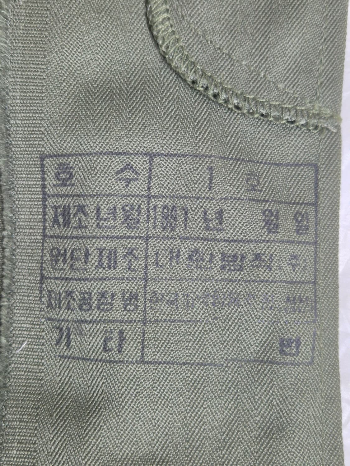 해군/해병대 구형 80s 민무늬 전투복 상의 자켓 (XL) (미사용품) 상품이미지8