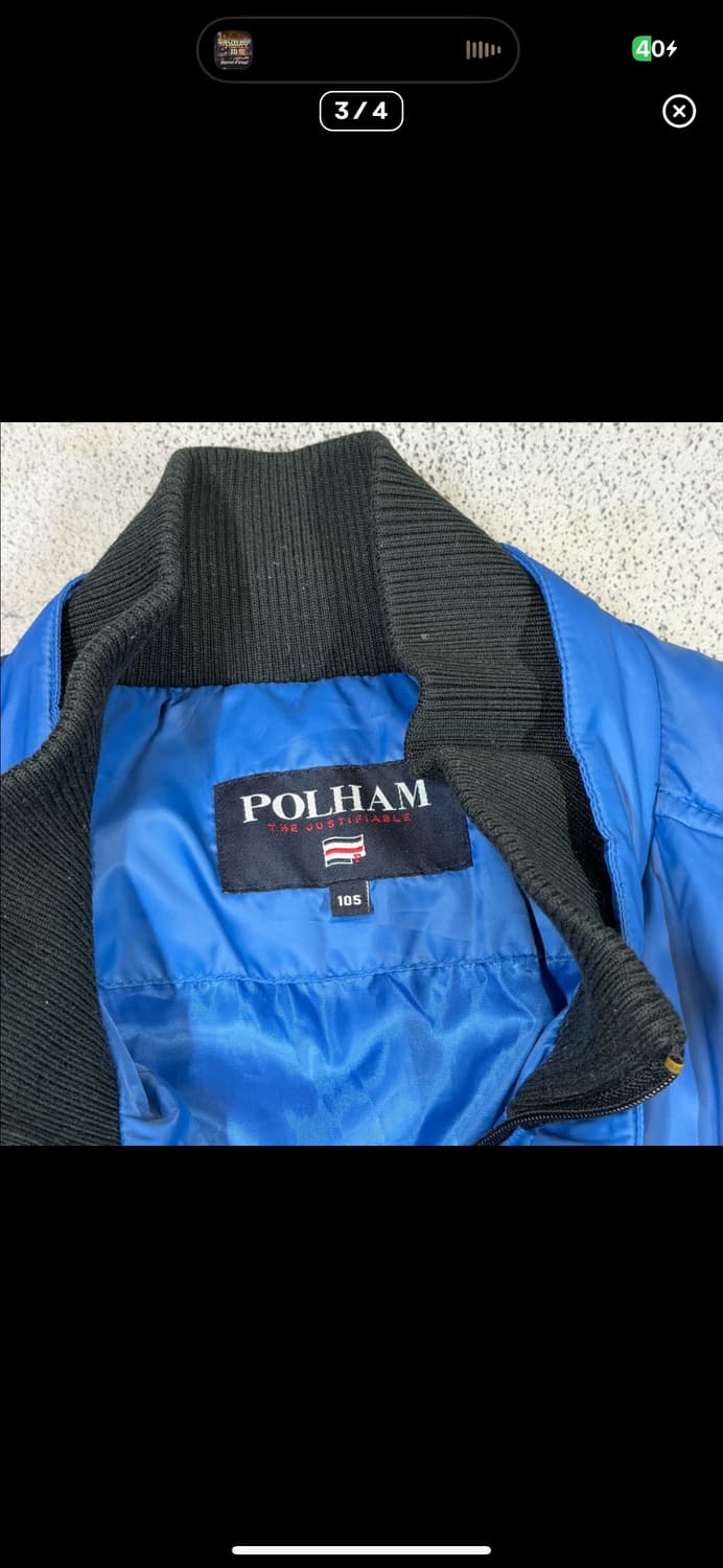  (바배) 폴햄 빅로고 블루 패딩 상품이미지3