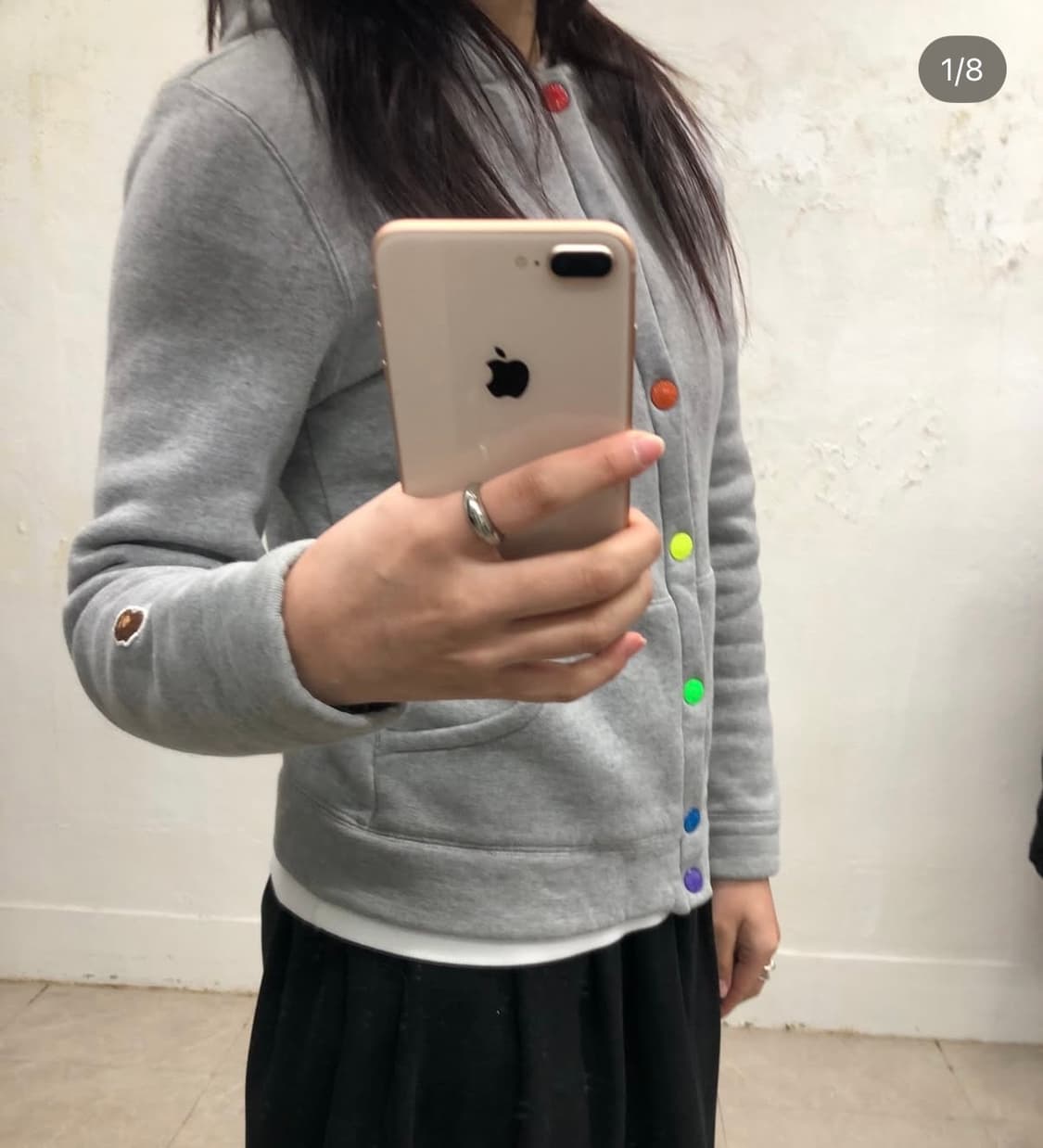 베이프 레인보우 스냅 후드 집업 상품이미지2