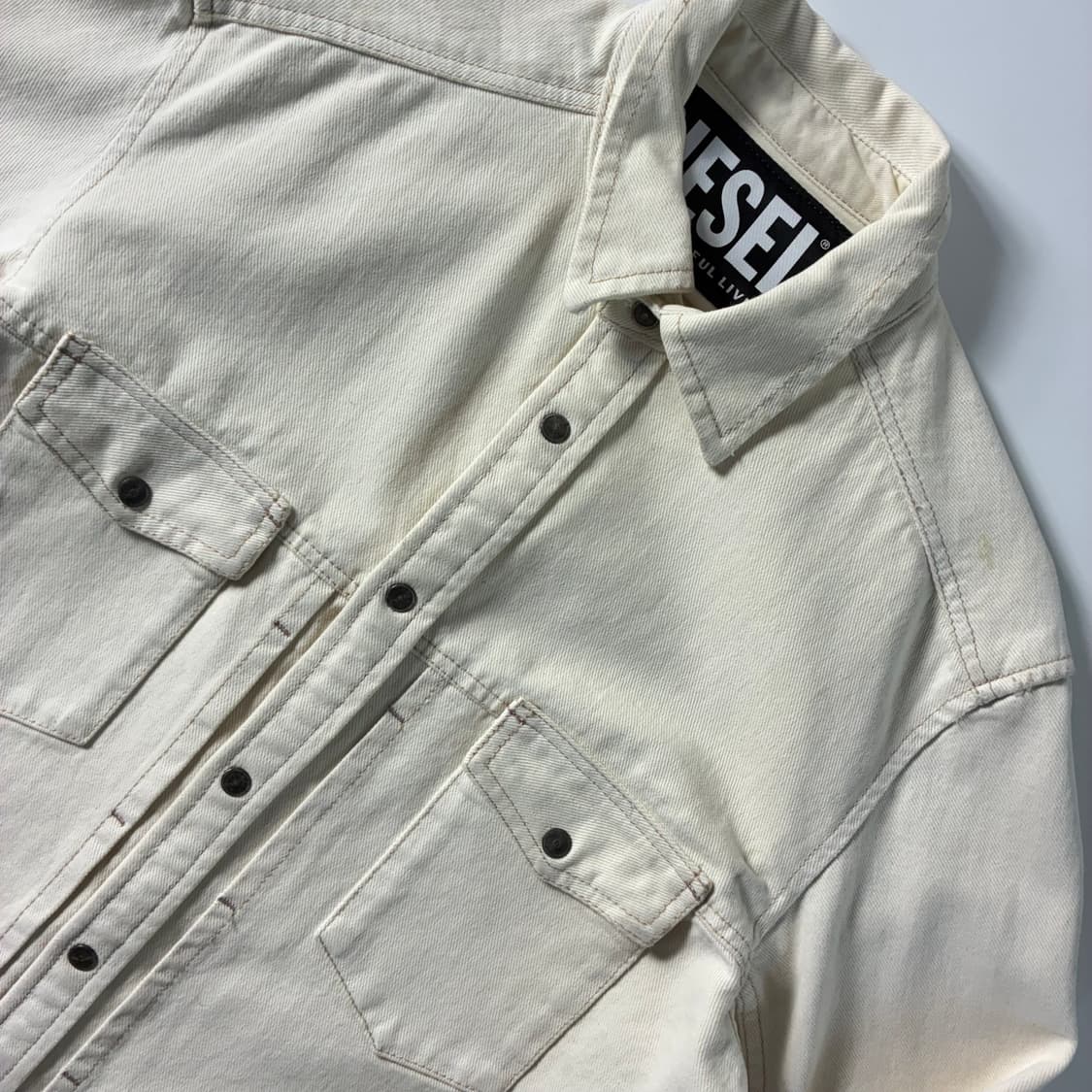 Diesel  디젤 코튼 화이트 웨스턴 셔츠  상품이미지3