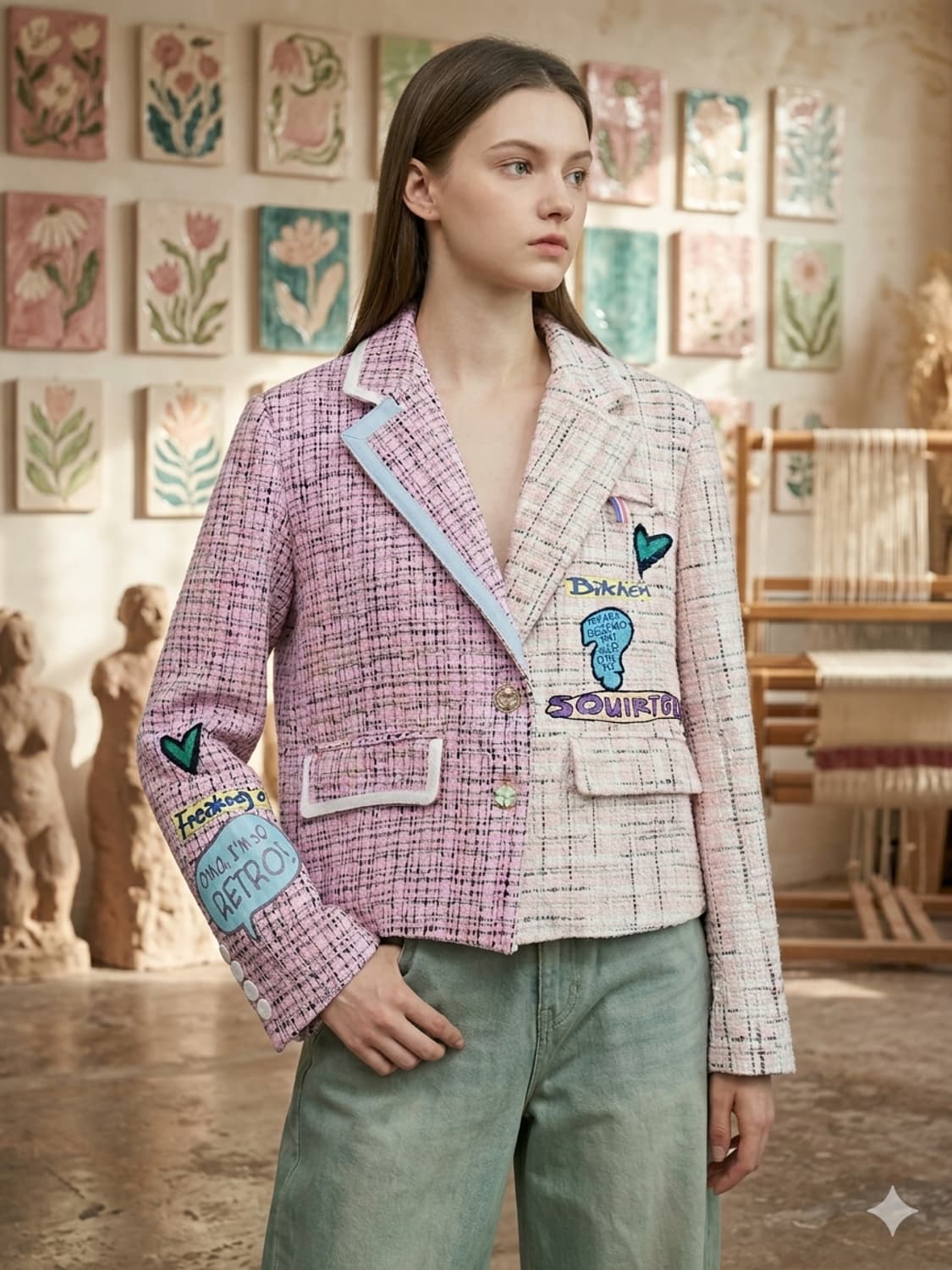 2nd k 언발 트위드자켓 상품이미지1