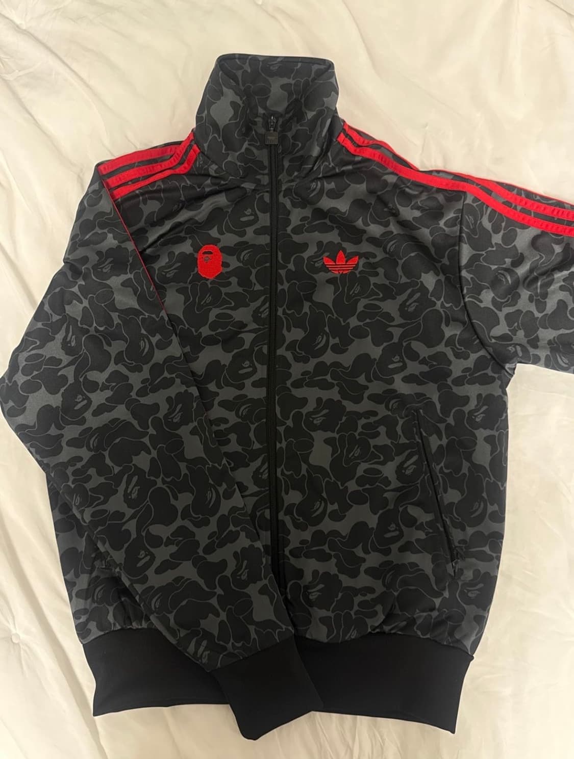 아디다스 x 베이프 올오버 프린트 트랙 탑 블랙 S 상품이미지2