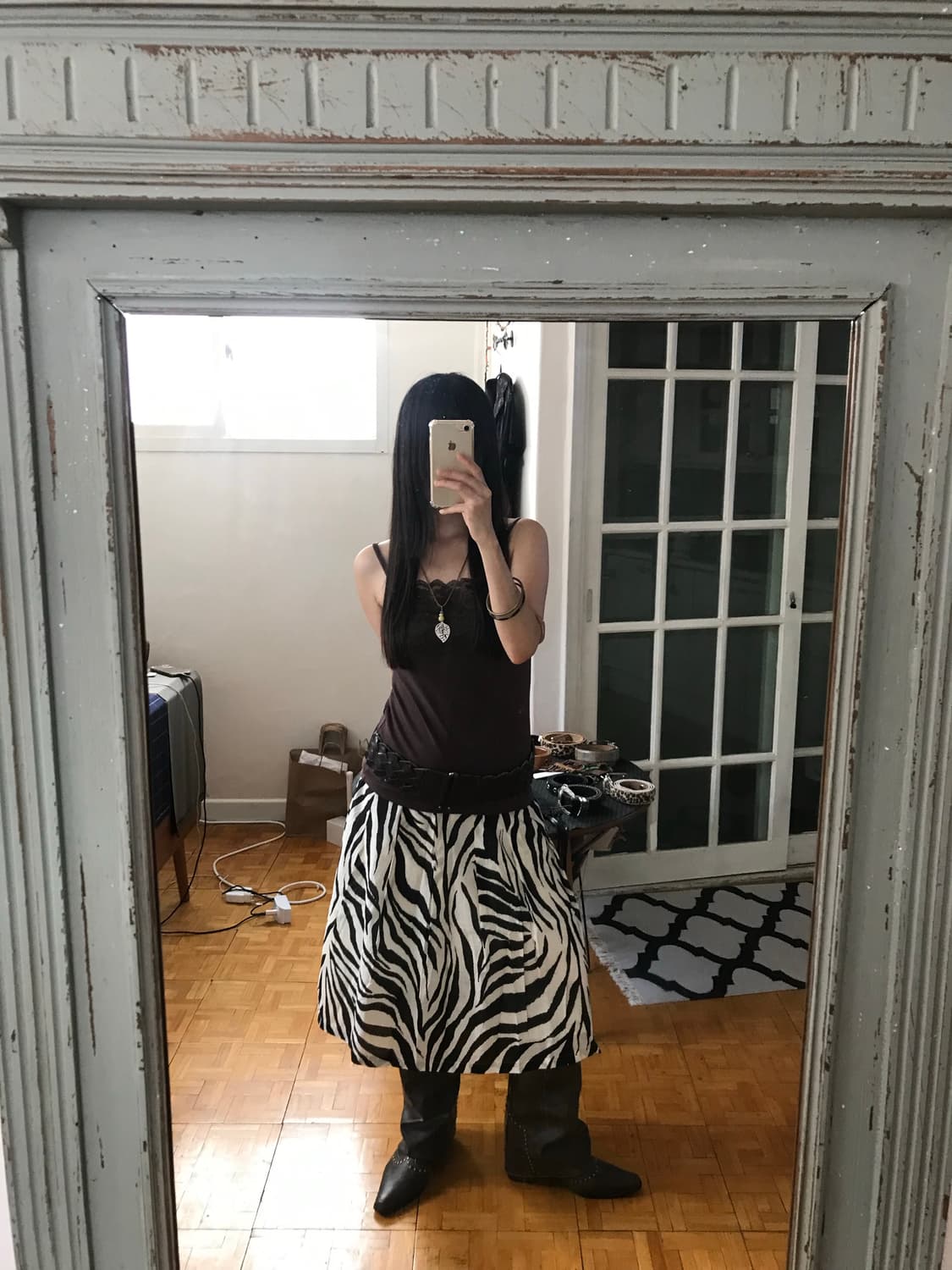vintage pattern skirt 상품이미지4