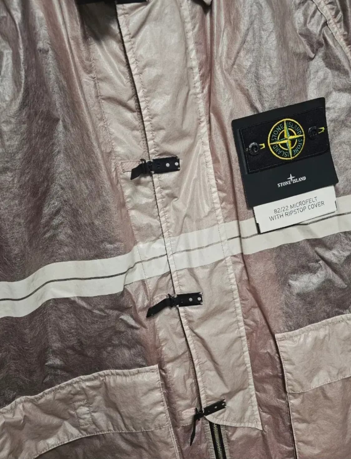 스톤아일랜드 마이크로펠트 립스탑 커버 82/22 에디션 자켓 상품이미지3