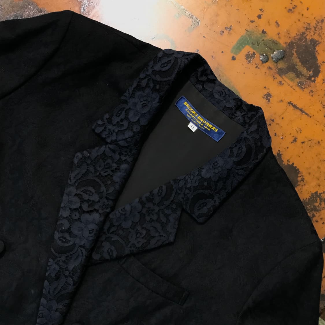 브룩스브라더스 블랙네이비 레이스 드레스코트 여성 55 사이즈 상품이미지6