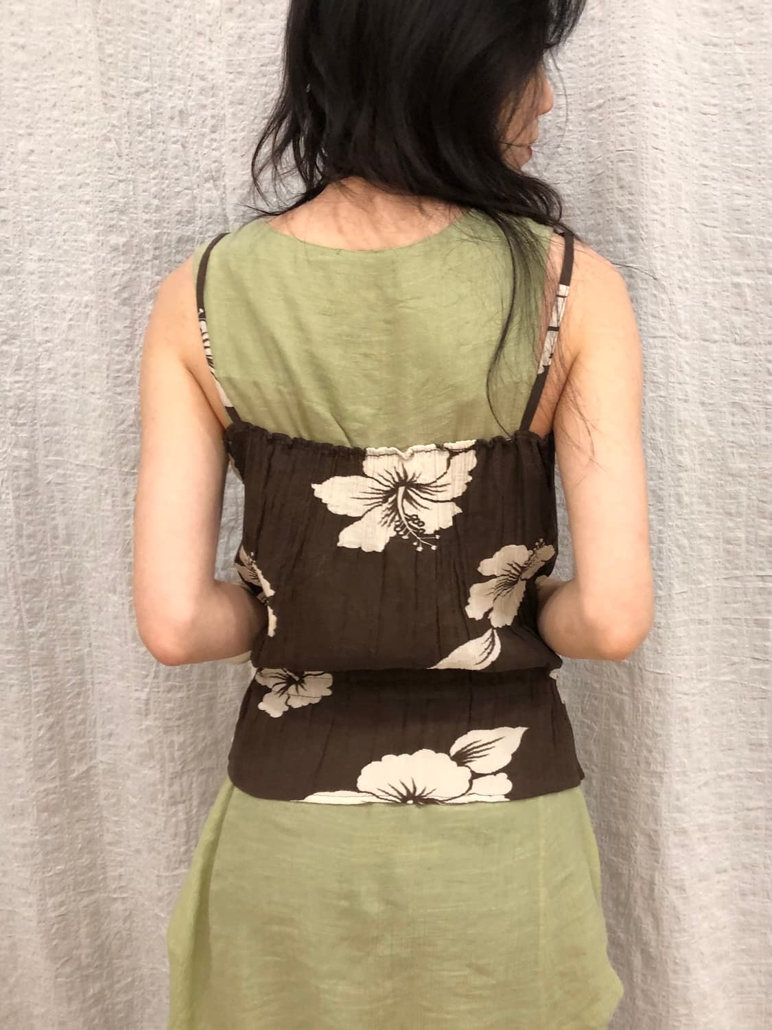Brown floral bustier 상품이미지4