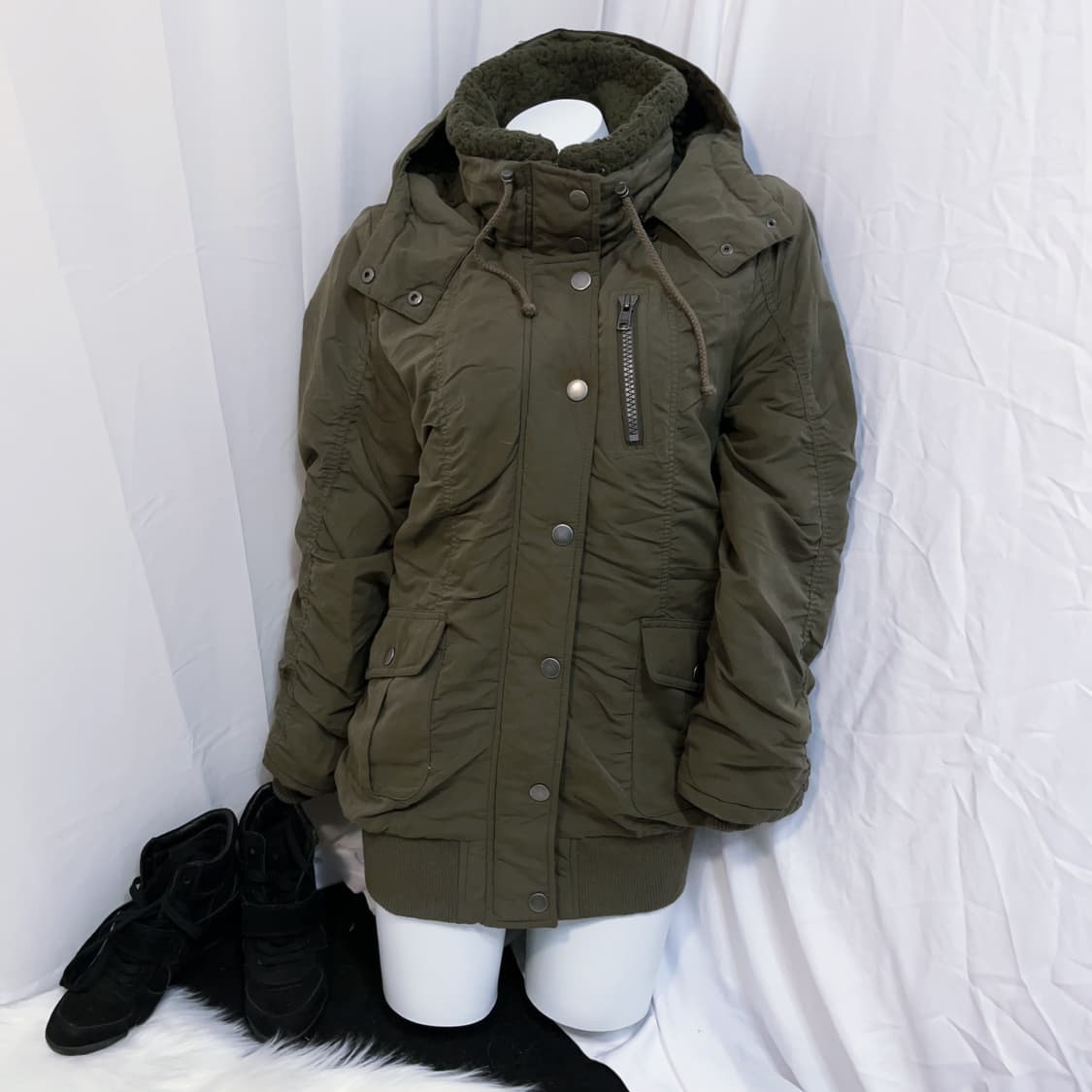 y2k 하이넥 셔링 자켓 00s 상품이미지1