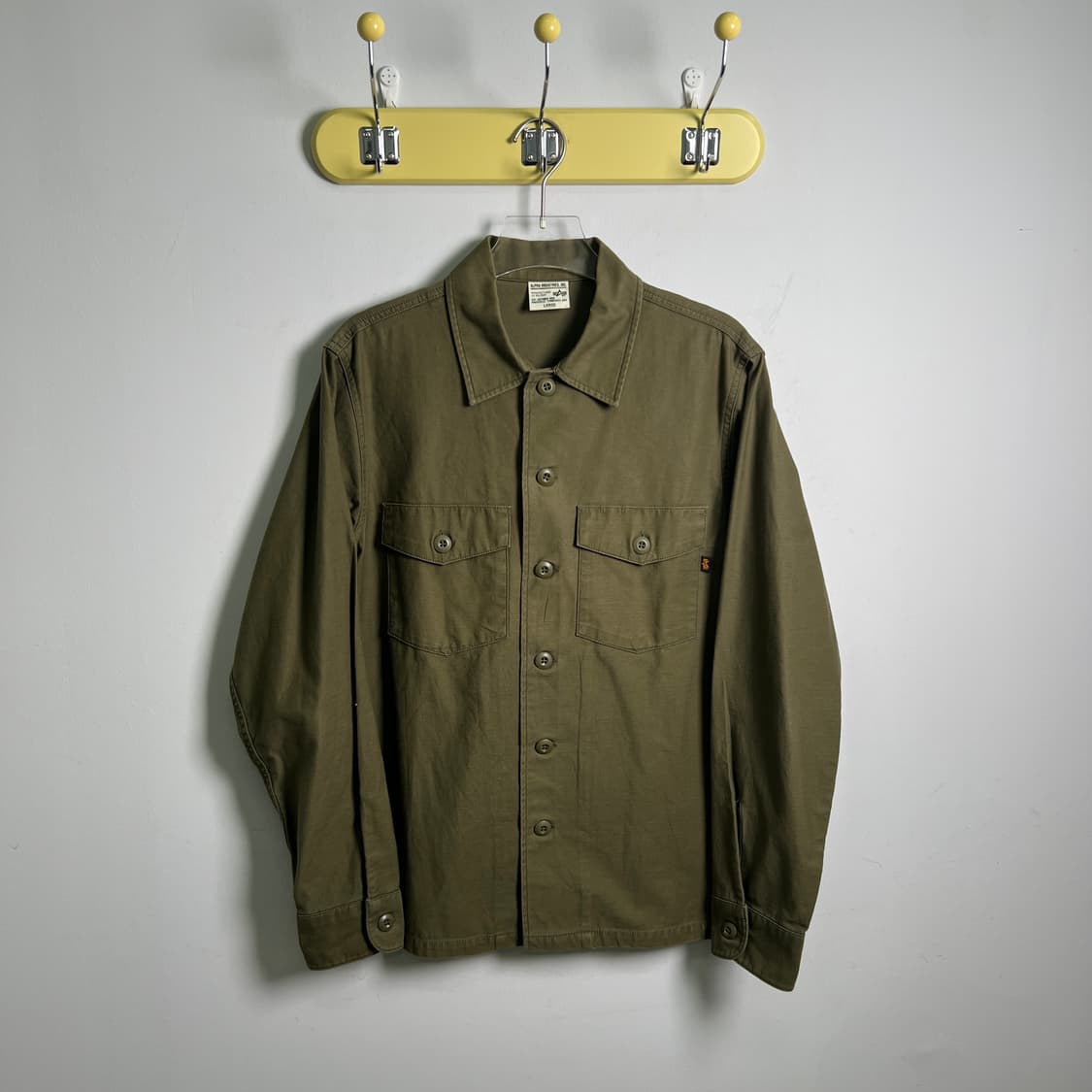 알파인더스트리 카키 유틸리티 셔츠 자켓 L 상품이미지1