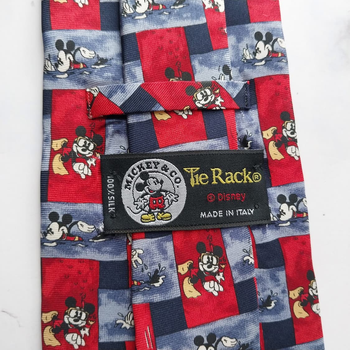 타이렉 미키마우스 패턴 넥타이 9.7cm S~A+등급 K2461 상품이미지9