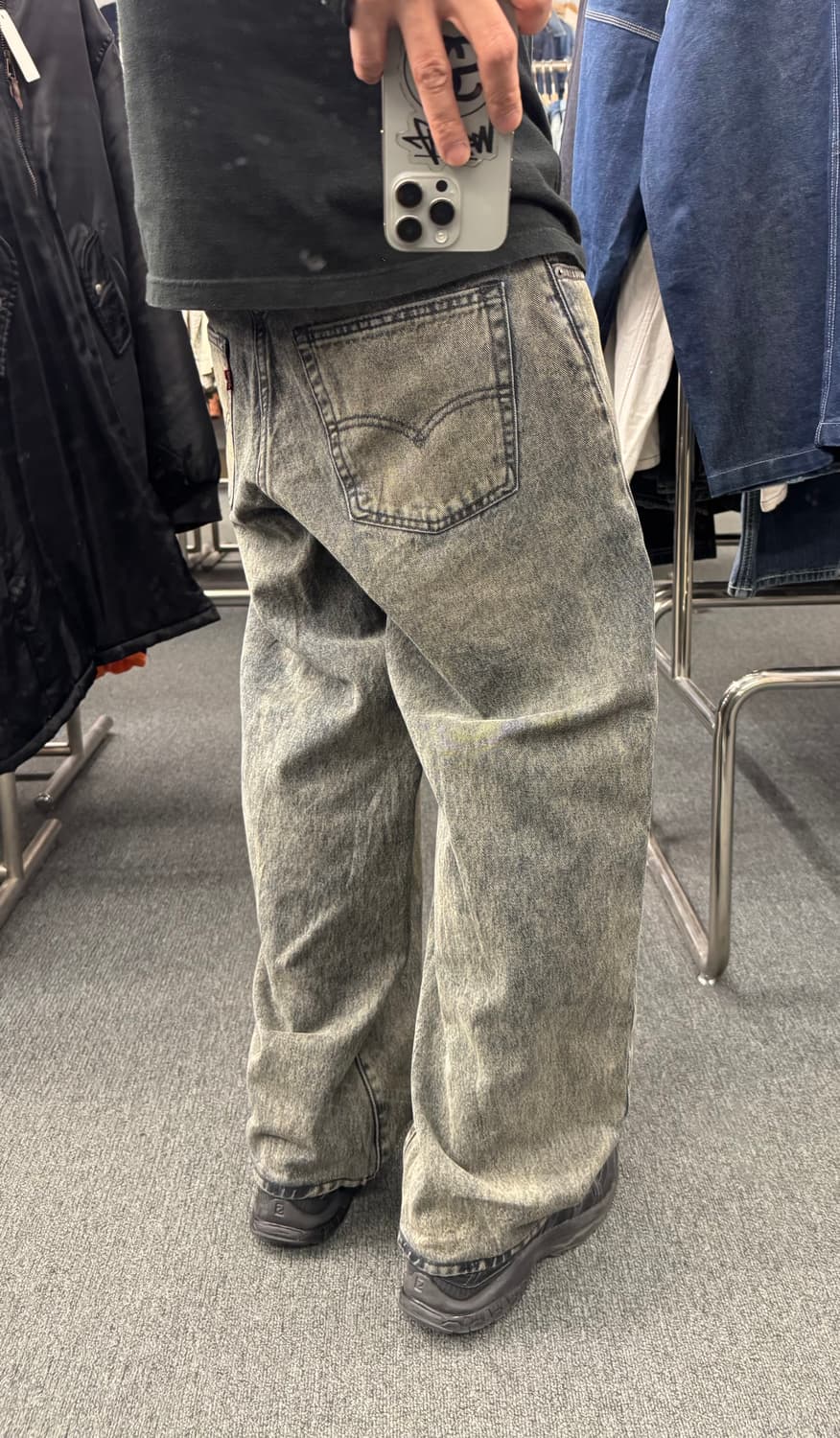 32)리바이스 빈티지 워싱 578 흑청 데님팬츠 상품이미지2