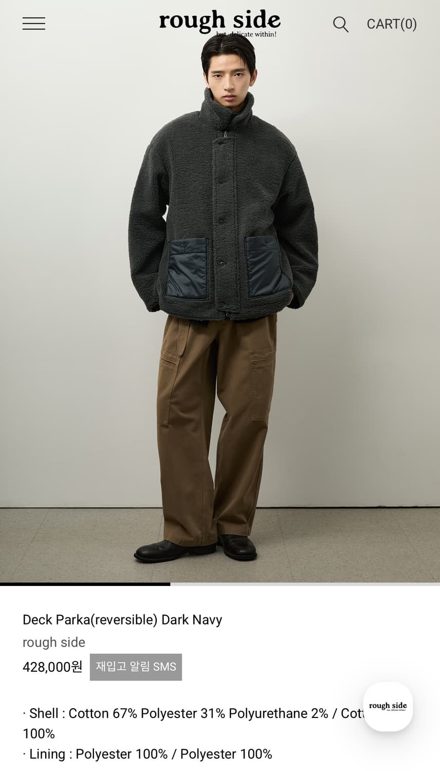 러프사이드 덱파카 다크네이비 3사이즈 상품이미지5
