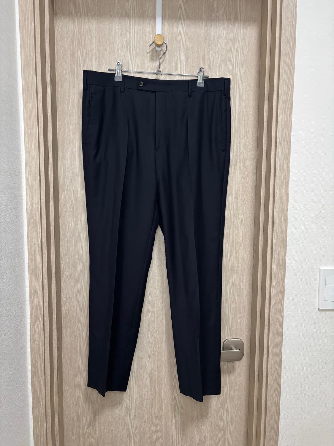 타임옴므 울 슬랙스84(33")/다크네이비 상품이미지1