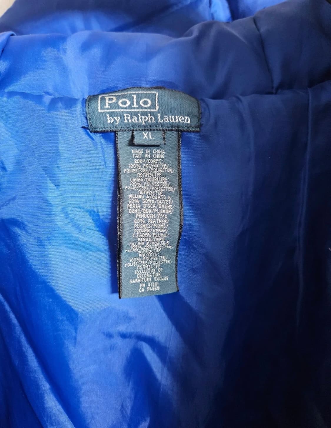 폴로 랄프로렌 네이비 빅포니 패딩 보이즈 XL 상품이미지4