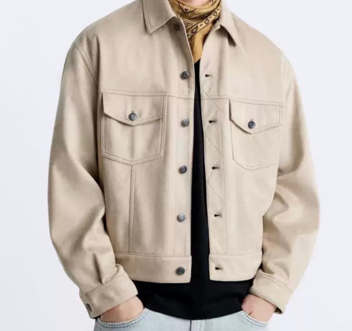 자라 스웨이드 자켓 베이지 상품이미지1