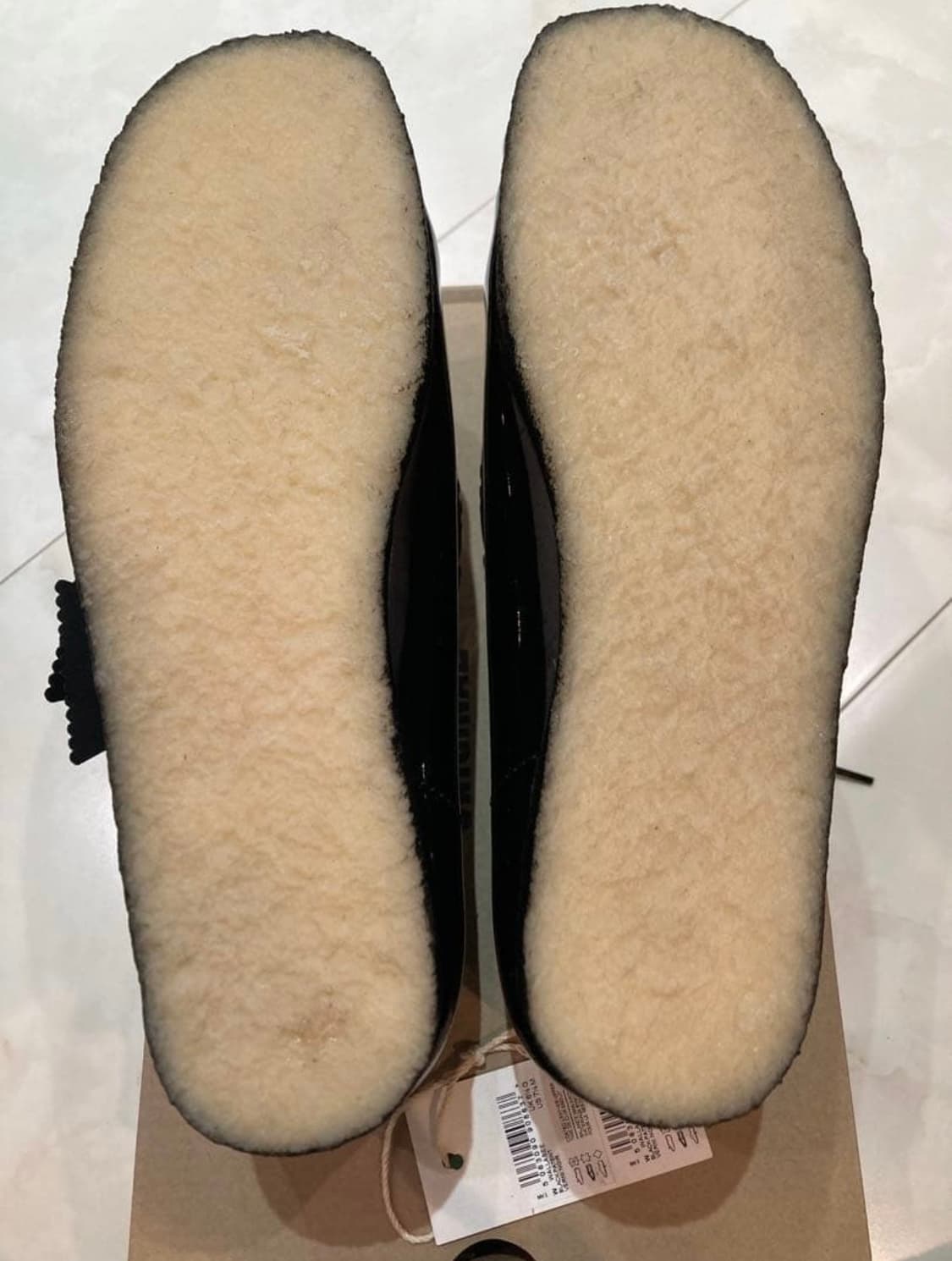 클락스 x 슈프림 페이턴트 레더 왈라비 블랙 새상품 상품이미지4